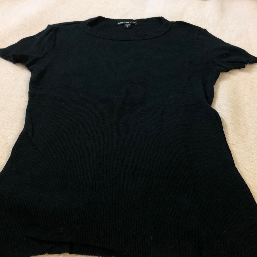 James Perse Black Short Sleeve Tee